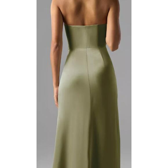 AW BRIDAL SZ 4 S fennel seed green Syeda bridesmaid formal party maxi dress B92 - Picture 2 of 10